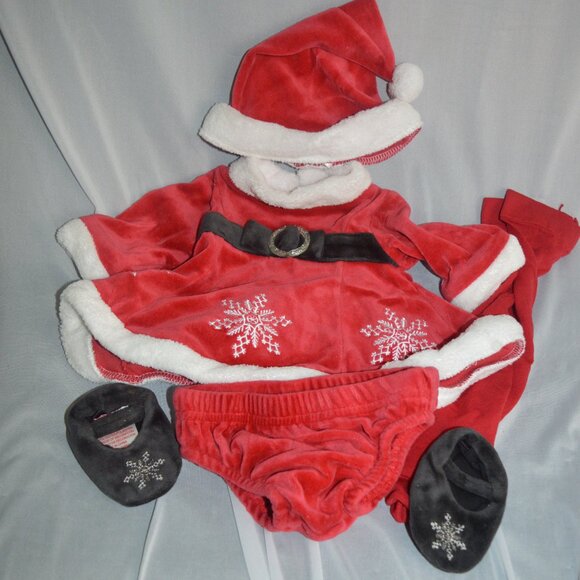 girls newborn Christmas outfit 5 pc set - Picture 2 of 5